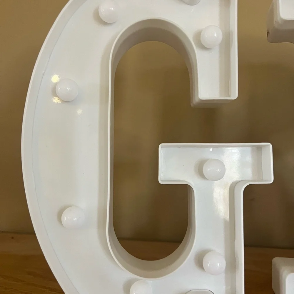 White Marquee Letter Lights - Decorative Home Party Letters